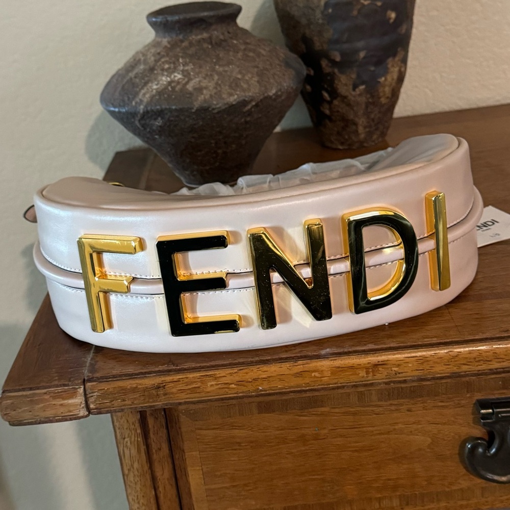 Fendi White and Gold Women's Bag